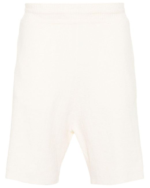 Golden Goose Deluxe Brand White Lionel Striped Knitted Shorts for men