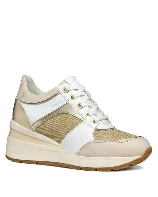 Geox White Glitter Sneakers