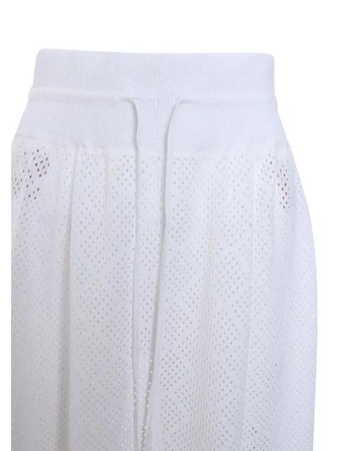 Fabiana Filippi White Mesh midi skirt