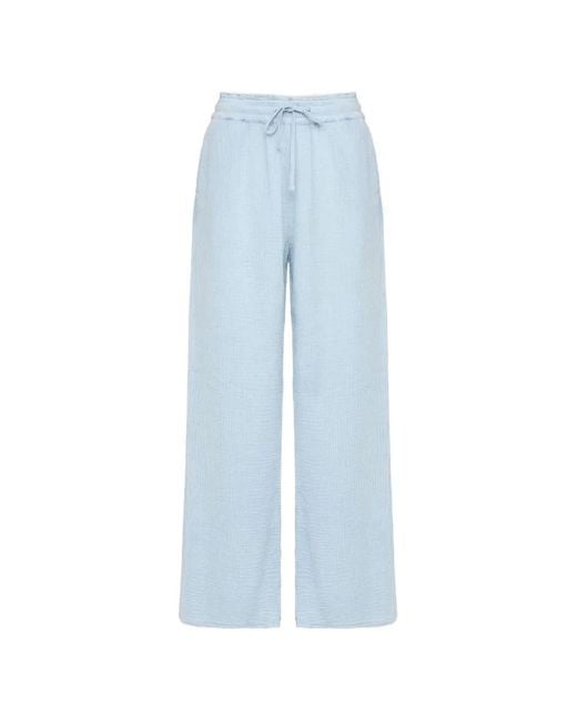 Dirty Laundry Blue Elastic-Waistband Trousers