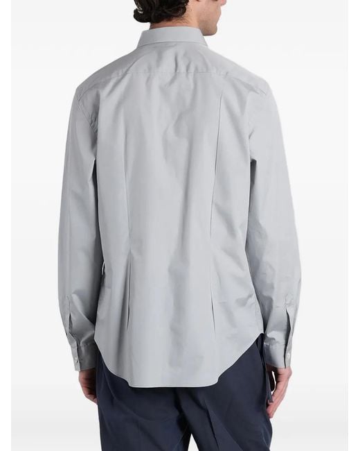 Paul Smith Gray Chemise À Fermeture Dissimulée Sur Le Devant for men
