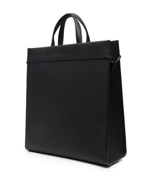 Fendi Black Medium Go To Leather Tote Bag