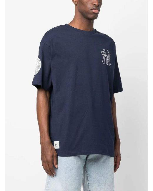KTZ Blue Logo-Print Cotton T-Shirt for men