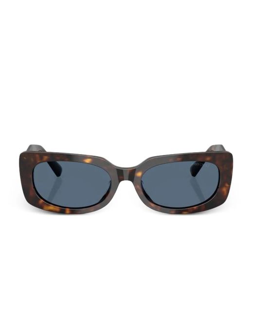 Jimmy Choo Blue Sonnenbrille Mit Eckigem Gestell