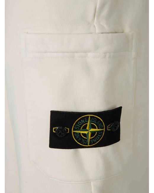 Stone Island Natural 6200010 Organic Cotton Fleece Sweatpants for men