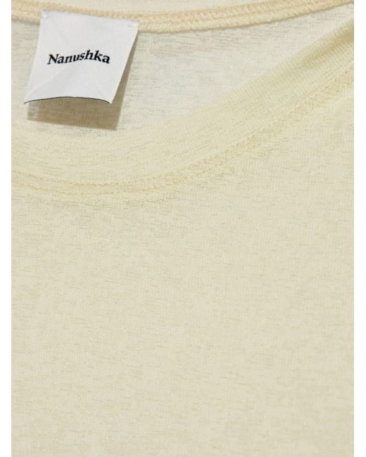Nanushka Natural Round Neck T-shirt for men