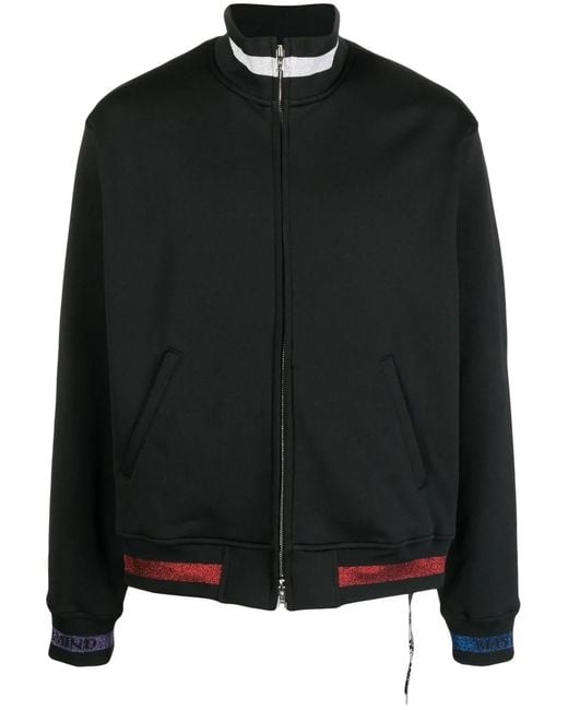 MASTERMIND WORLD Black Glitter-Logo Bomber Jacket for men
