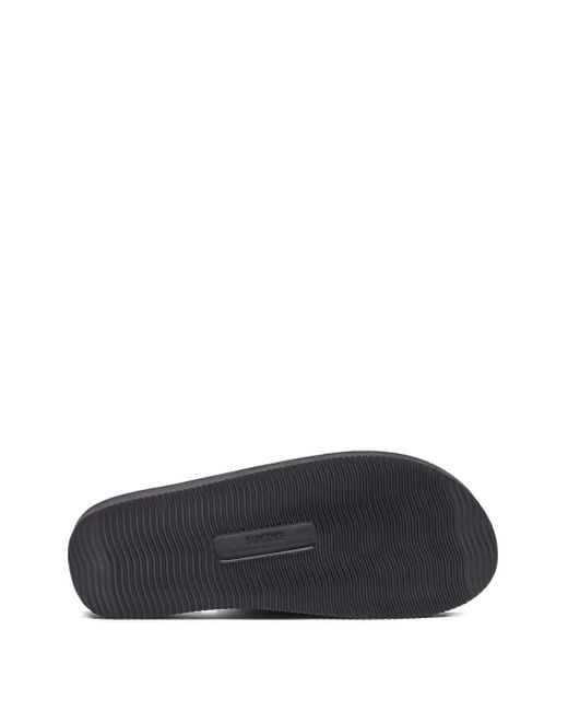 Suicoke Black Gemusterte Sandalen Mit Drei Riemen