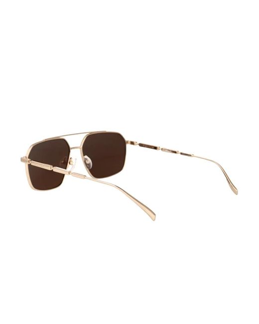 McQueen Brown Square Frame Sunglasses for men