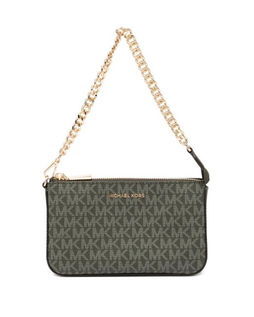 Michael Kors Gray Monogram-Printed Mini Bag