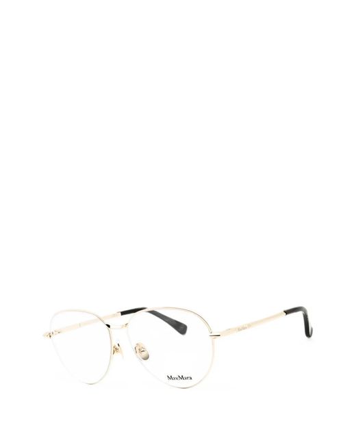 Max Mara White Pilot-Frame Glasses