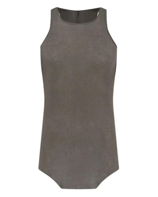 Top con espalda de nadador Rick Owens de hombre de color Gray