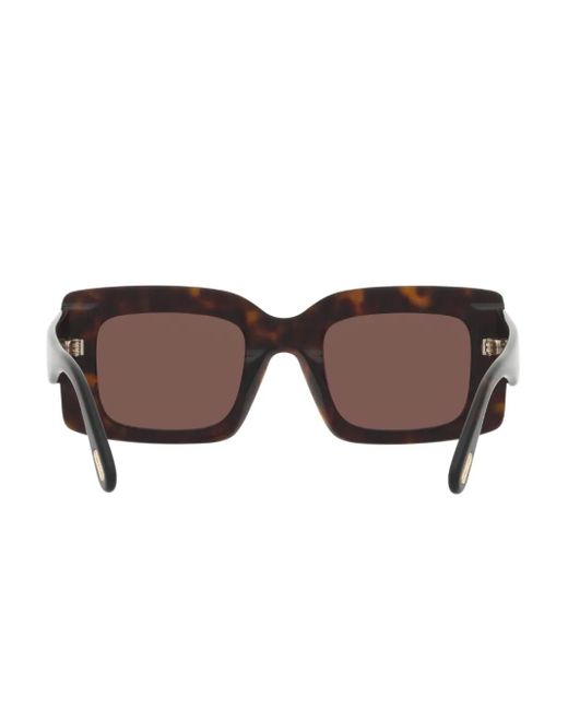 Tom Ford ジオメトリックフレーム サングラス Brown