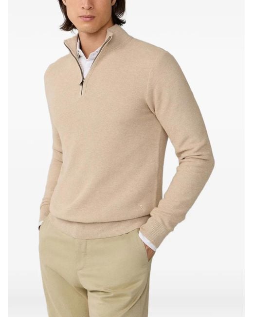 Hackett Natural Pull À Col Zippé for men