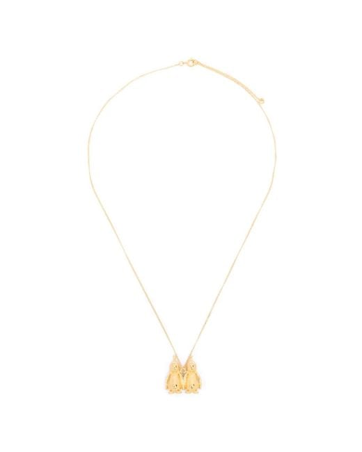 Completedworks White Gemini Zodiac Ballon Twins-Pendant Necklace