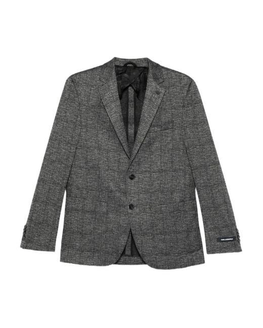 Karl Lagerfeld Strukturierte Jacke mit zwei Knöpfen in Gray für Herren