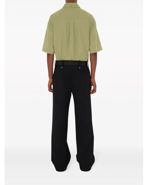 Burberry Green Cotton Short-sleeve Shirt for men