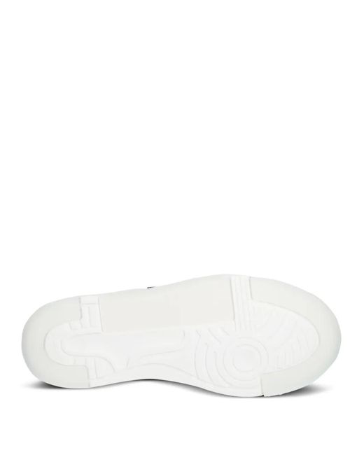 Philipp Plein White Logo-Plaque Perforated Sneakers