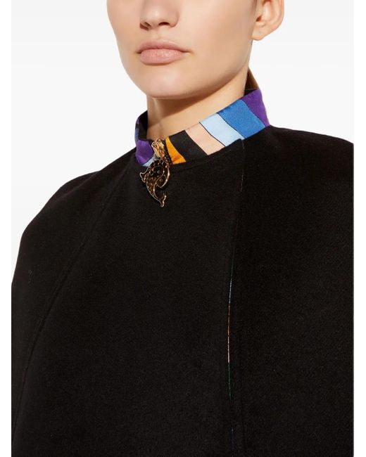 Emilio Pucci Iride-Prints Cape in het Black