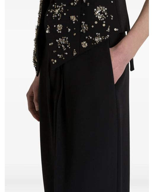 Alberta Ferretti Plooibroek in het Black