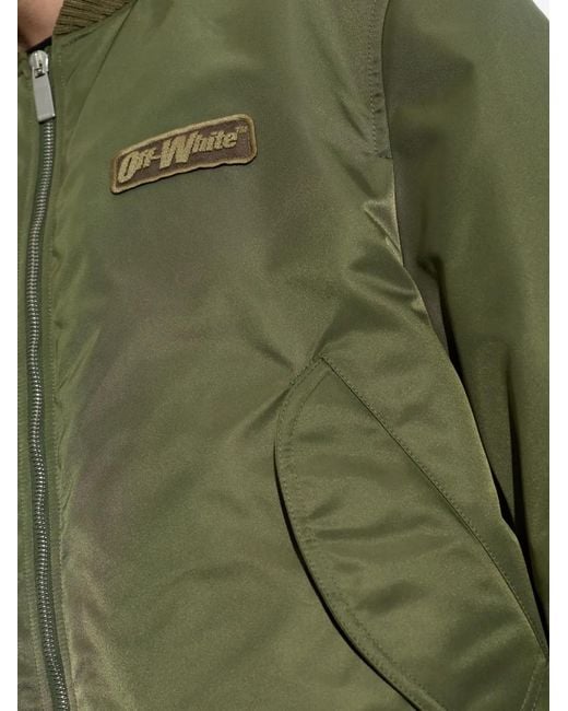 Off-White c/o Virgil Abloh Green Insulated 'Bomber' Jacket