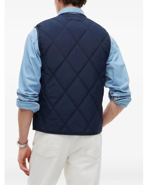 Tommy Hilfiger Blue Diamond-Quilted Gilet for men