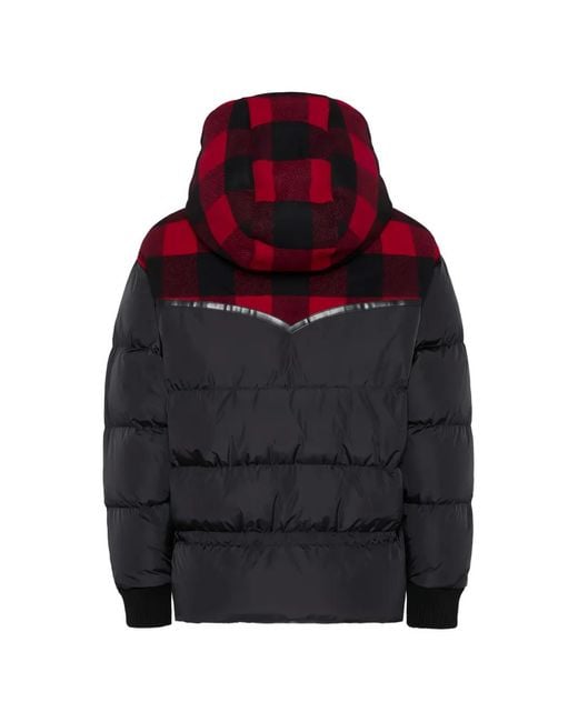 DSquared² Black Double-Hood Western Puffer Jacket for men