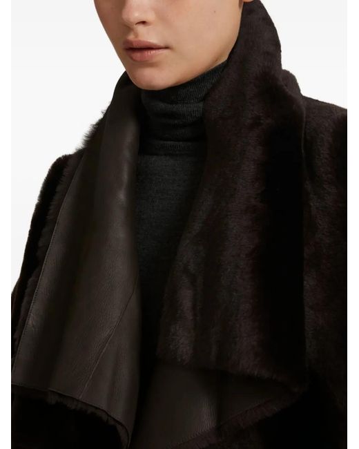 Yves Salomon Black Draped Lambskin Jacket