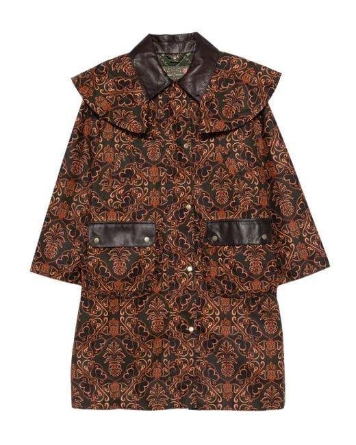 Farm Rio Brown X Barbour Luana Waxed Coat