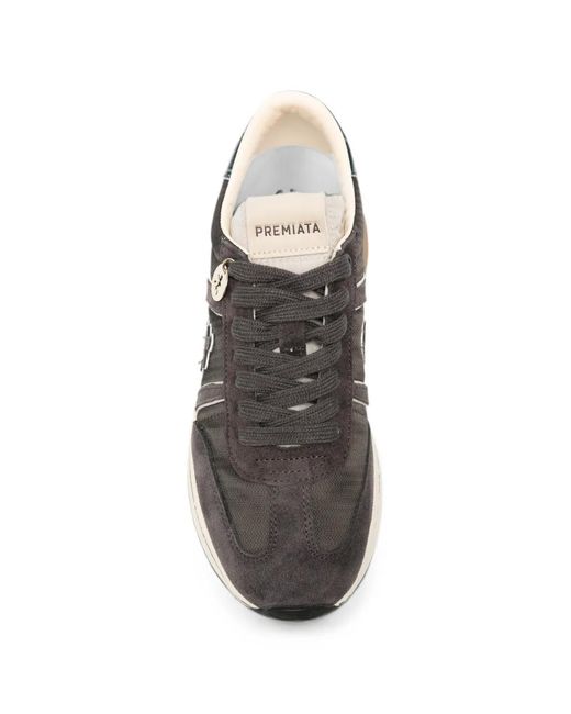 Premiata White Bethcoin Logo-Patch Sneakers
