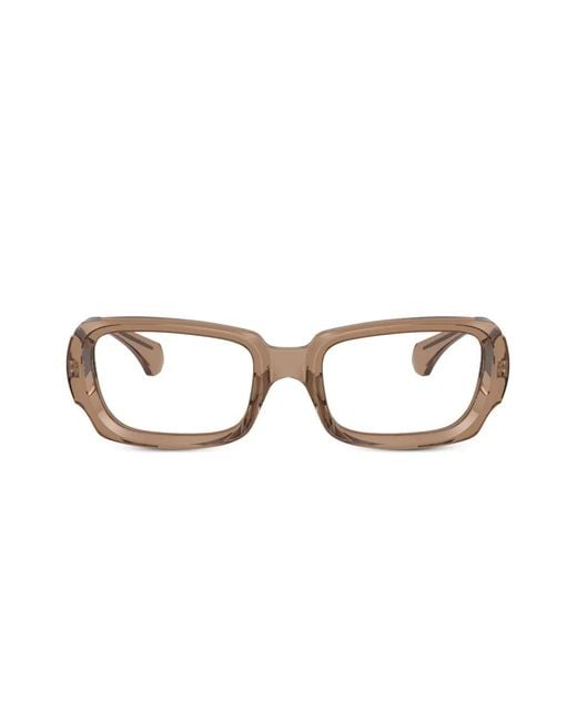 Alain Mikli Brown Rectangle-Frame Glasses