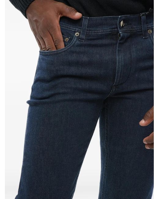 Corneliani Blue Logo-Patch Jeans for men