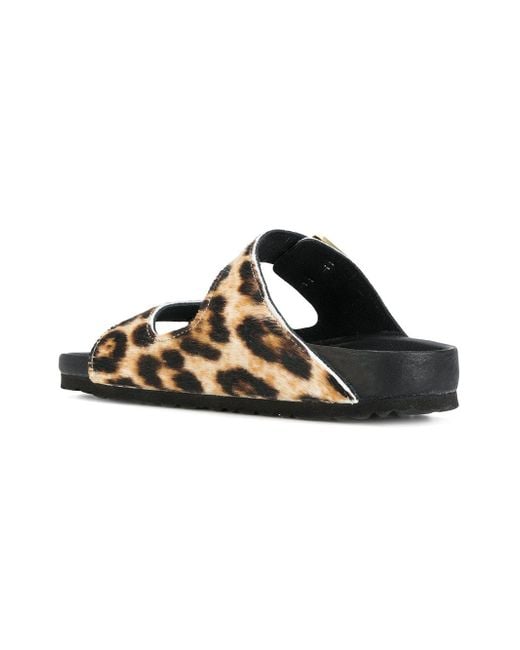 Birkenstock Animal Print Sandals in Black | Lyst