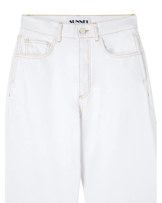 Sunnei White Tapered Trousers