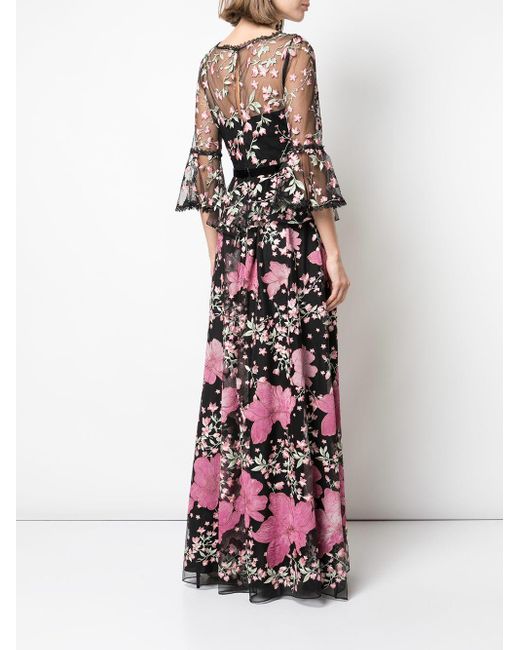 購入者です！ marchesa notte フラワー✾ 他の方はご購入NG Marchesa One-shoulder Bow-embellished Pleated Floral-print