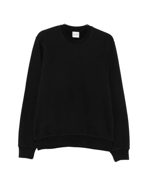 Arte' Black Graphic-Print Sweatshirt for men