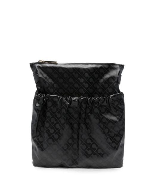 Gherardini Black Monogram-Print Cross Body Bag