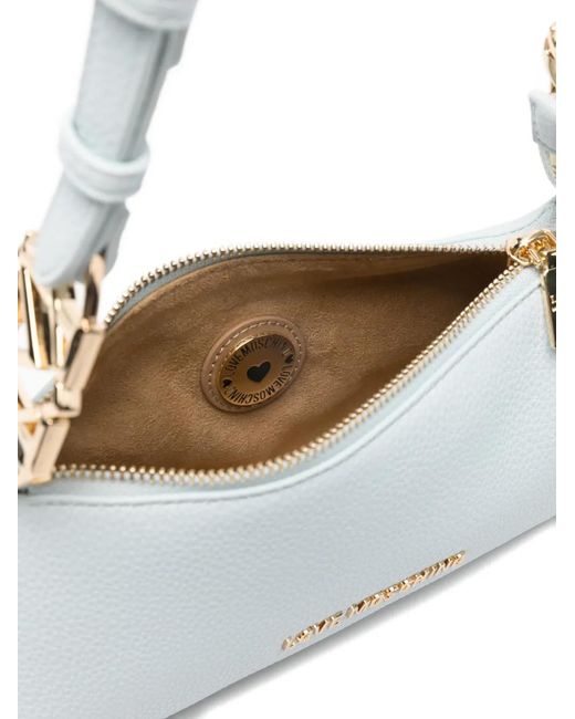 Love Moschino White Logo-Detail Shoulder Bag