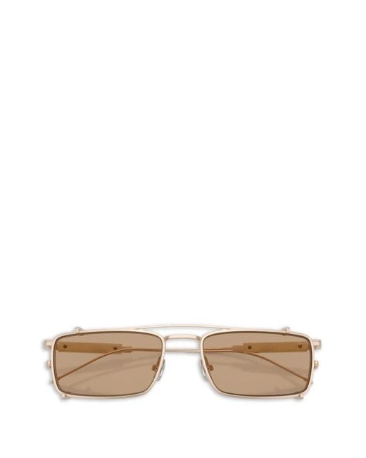 Brunello Cucinelli White Rectangle-Frame Glasses for men