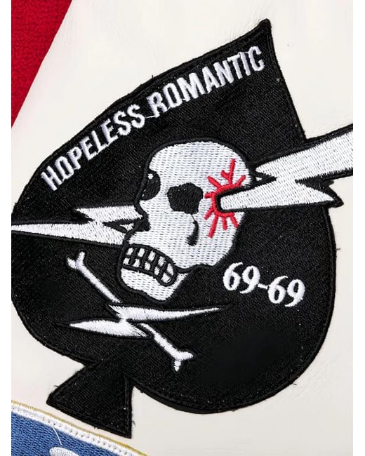 Emotionally Unavailable Embroidered-Patches Bomber Jacket for men