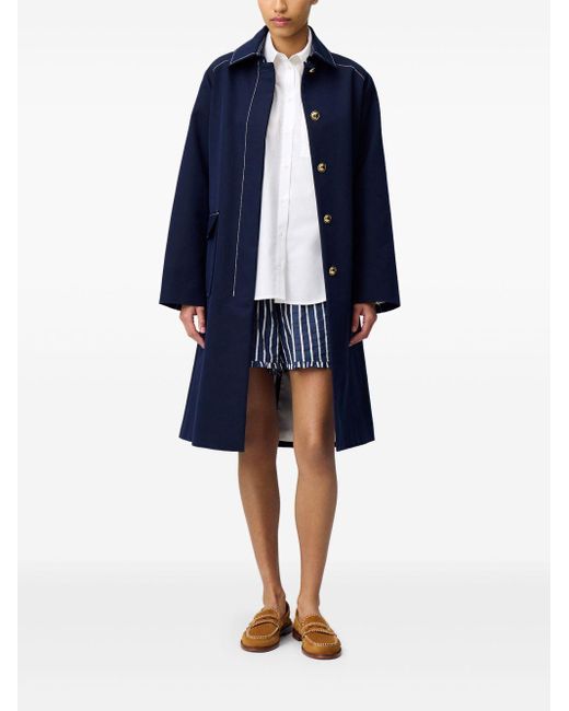 Claudie Pierlot Blue Belted Midi Coat