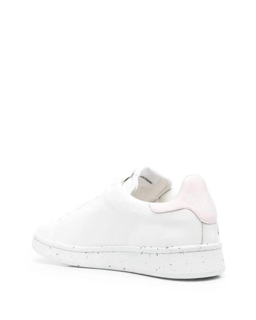 DSquared² White Patch-Detail Low-Top Sneakers