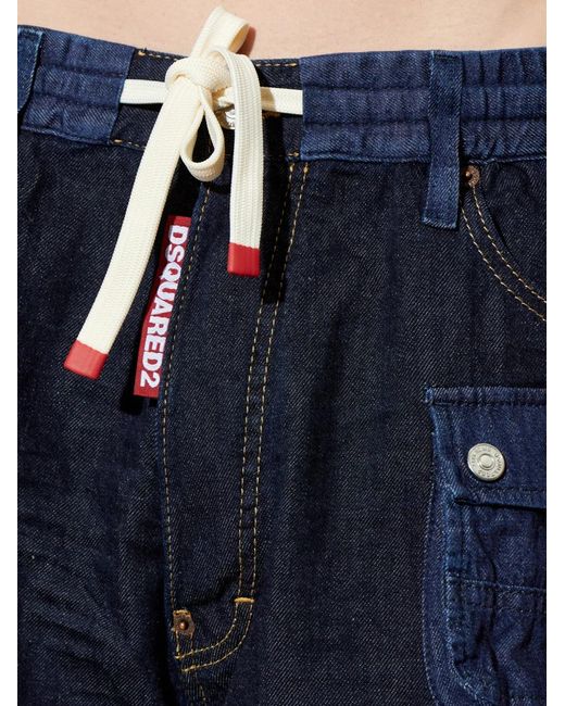 Bermudas Dark Weight Con Efecto Lavado DSquared² de hombre de color Blue