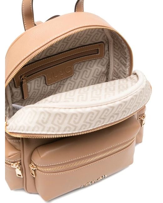 Liu Jo Natural Zip Leather Backpack
