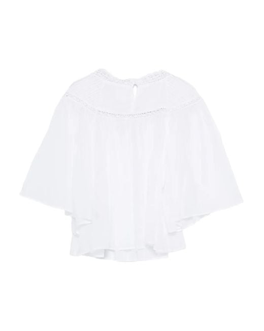 Isabel Marant White Lace-detail Blouse