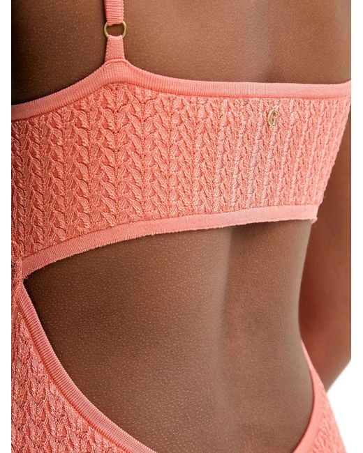 Guess Pink Textured Mini Dress