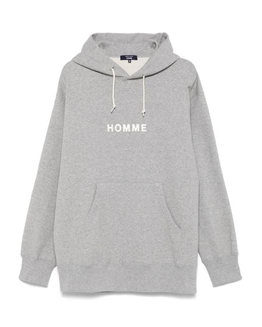 メンズ Comme des Garçons ロゴ パーカー Gray
