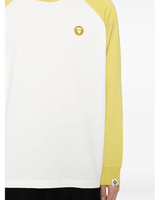 メンズ Aape By A Bathing Ape ラグランスリーブ Tシャツ Metallic
