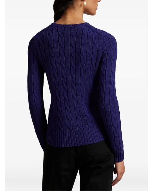 Polo Ralph Lauren Blue Pullover Mit Zopfmuster