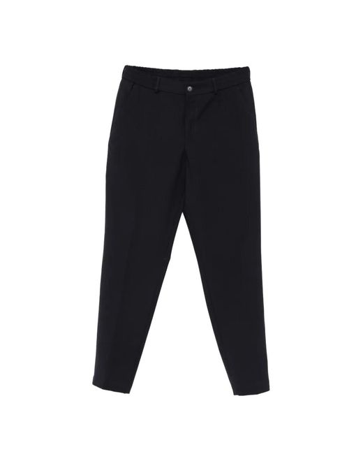 Boss Blue Elasticated-Waistband Wool Trousers for men